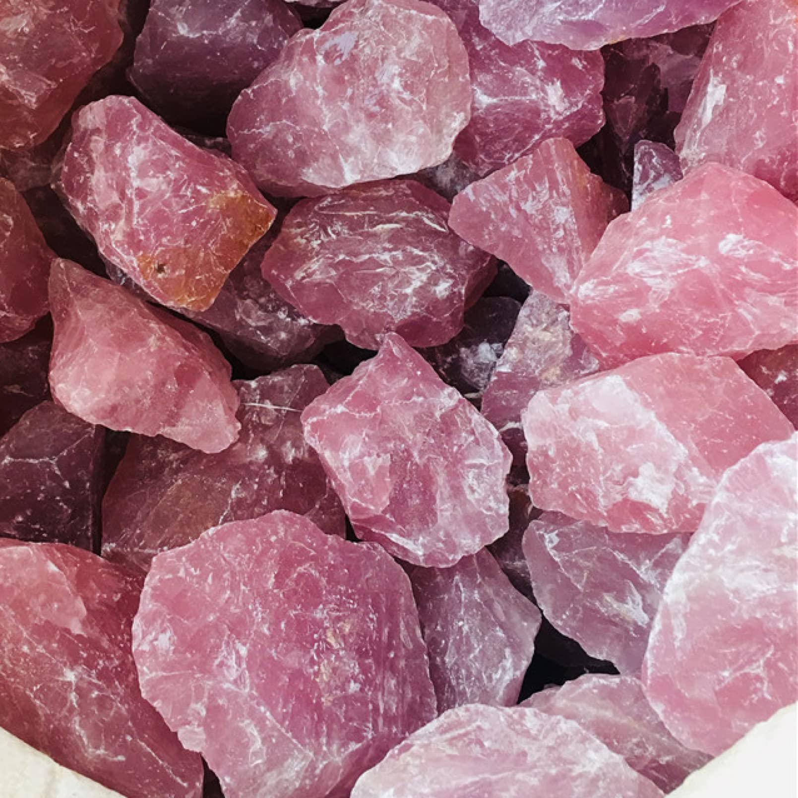 Quartz Rose Brut - Sac De 1kg - Pierres Naturelles Pour Décoration, Jardin, Aquarium Et Loisirs Créatifs - 5