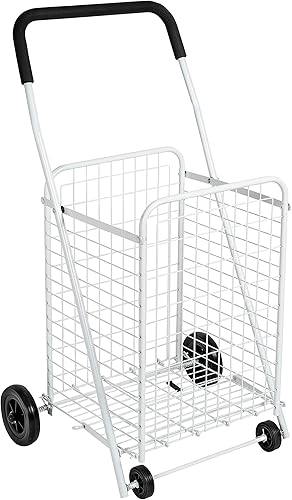 Honey-Can-Do Carrito utilitario blanco de cuatro ruedas 36875 x 2125 x 1675