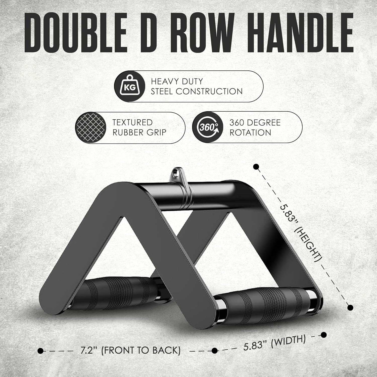 Houseables Cable Machine Attachment, Cable Attachments for Gym, Pull Down Bar, Lat Pulldown, Weight Machine Accessories, Gym Equipment Accessories, Triceps Rope, V Bar, D, Exercise Handles, Workout