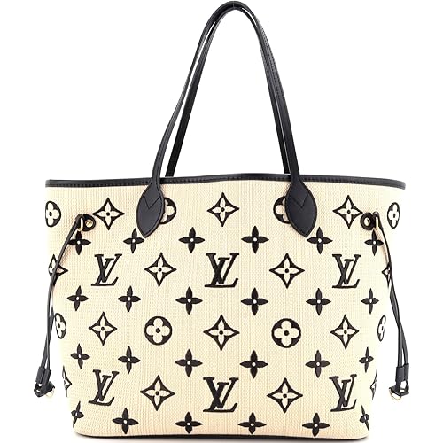 Louis Vuitton, Pre-Loved Neverfull NM Tote By The Pool Monogram Raffia MM, Neutral