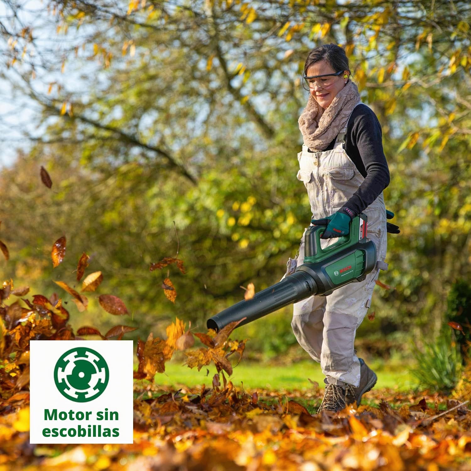 Bosch Soplador de Hojas Bosch AdvancedLeafblower 36V750 (batería de 2.0 Ah, Sistema de 36 voltios, para Eliminar Hojas Rebeldes en áreas Grandes, Peso: 3,5 kg)