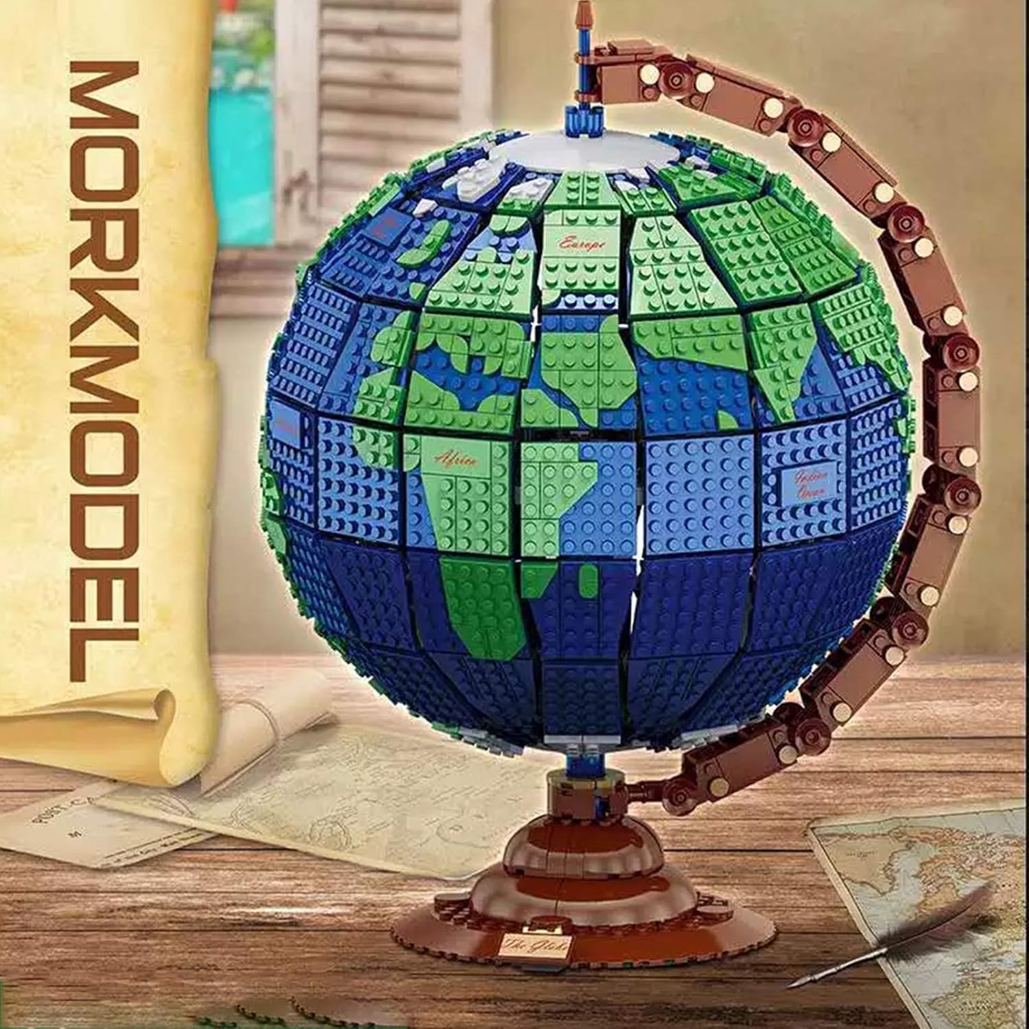 地球教育組立ブリックおもちゃ子供のクリスマスプレゼントのクリエイティブシリーズグローブビルディングブロックモデル