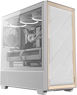 Antec Flux White, 5 ventilateurs PWM inclus, jusqu'à 9 ventilateurs simultanément, type C, panneaux en maille de fer et ca...