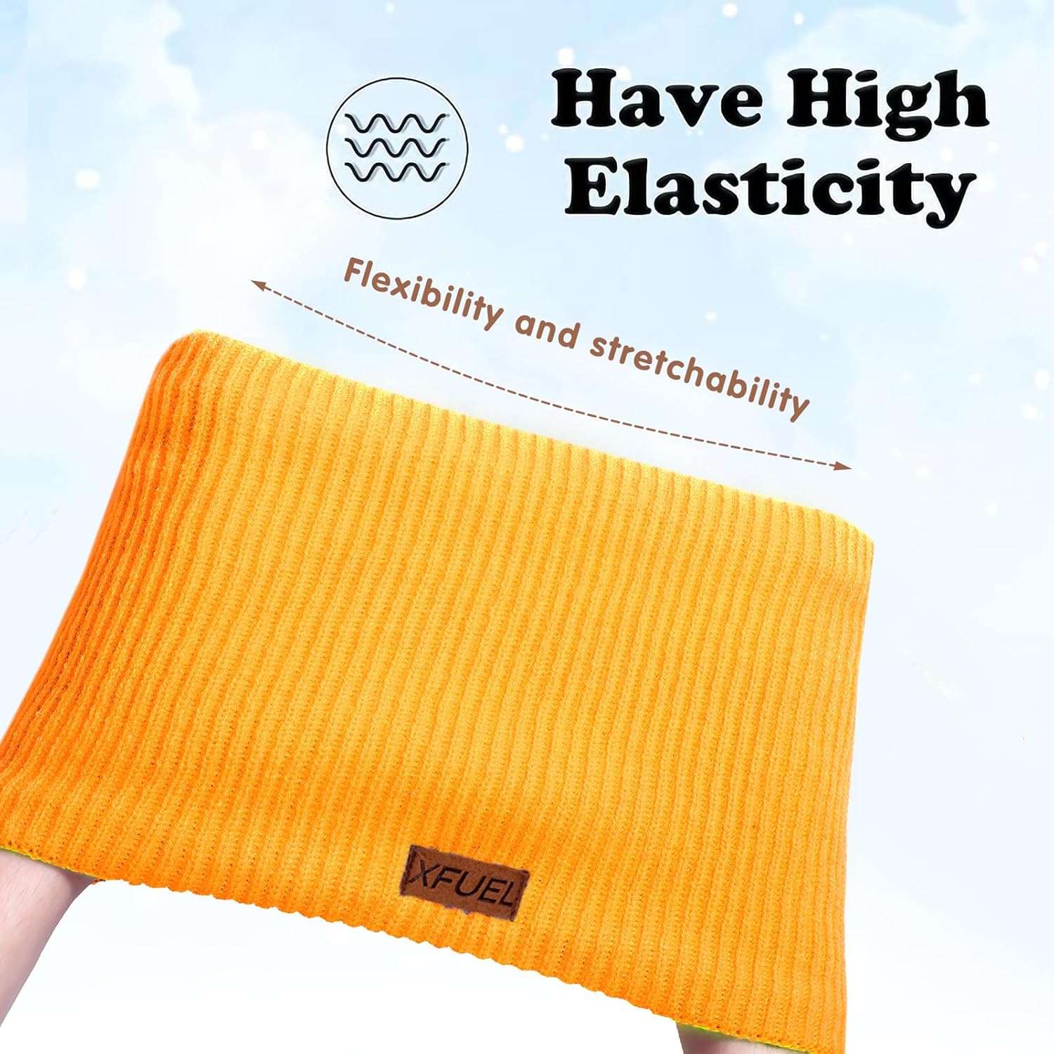 Kids Neck Warmer, Knitted Winter Neck Gaiter, Fleece Lined Infinity Scarf for Boys Girls, Ski Mask for Cold Weather - Image 6