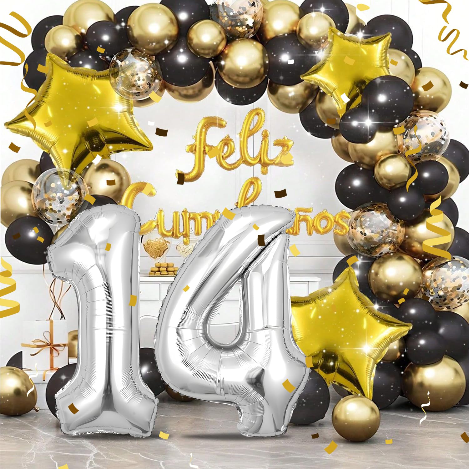 Gifts 4 All Occasions Limited SHATCHI-525 - Sacchetti di carta per regali di Natale, con etichetta riciclabile, 3 pezzi