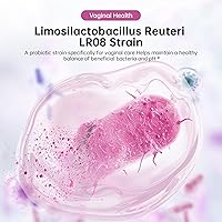 Vista 4 de Probióticos complejos para mujeres, probióticos vaginales para la salud vaginal, extracto de ashwagandha, concentrado de arándano, extracto de hoja