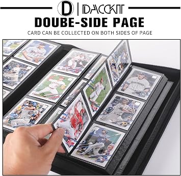 Premium Card Binder 9 Pocket - Holds 864 Cards, 9 Pocket Card Collection Album with Zipper Compatible with Trading, Sports & Sports Cards(Black)