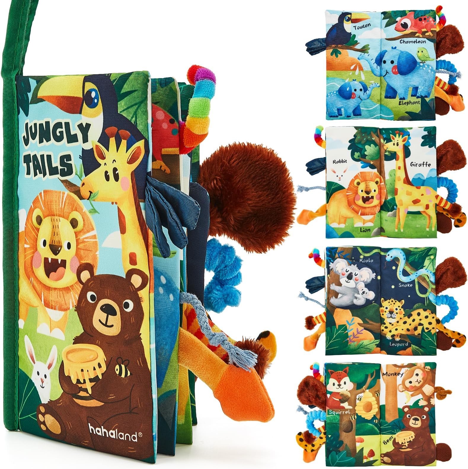 hahaland Baby Books 0-6 Months,Infant Tummy Time Toy Sensory Toys 6 to 12 Months Touch Feel Book Travel Toy Gifts for Boy Girl 0-3 Month Baby Shower Birthday Easter Basket Stuffers (Single)