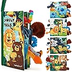 hahaland Baby Books 0-6 Months,Infant Tummy Time Toy Sensory Toys 6 to 12 Months Touch Feel Book Travel Toy Gifts for Boy Girl 0-3 Month Baby Shower Christmas Birthday Gifts Stocking Stuffers (Single)