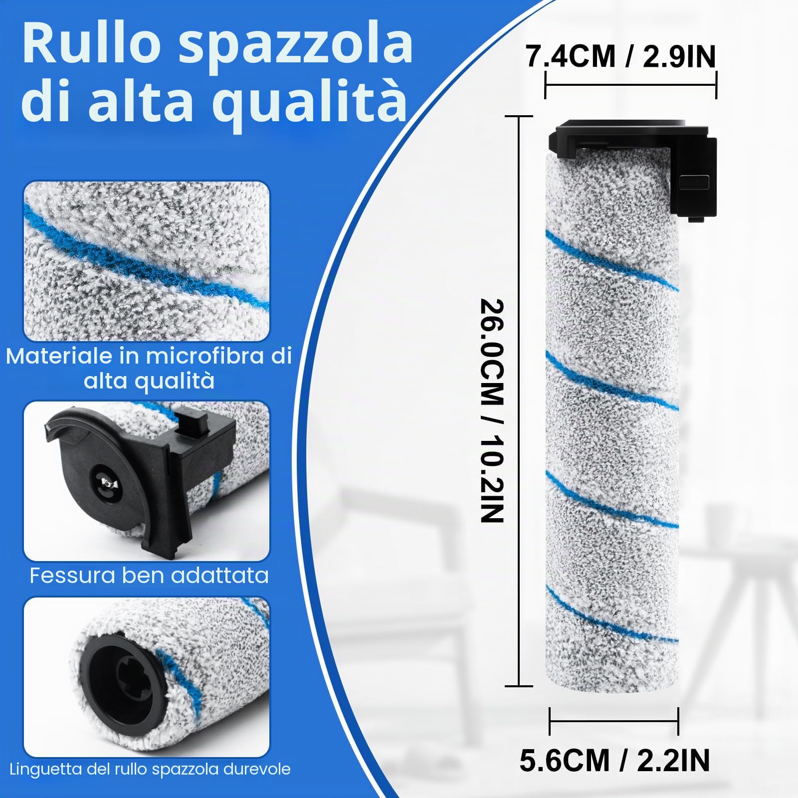Spazzola di ricambio e filtro HEPA per aspirapolvere Rowenta X-Clean 4 / X-Clean 2 (7 accessori)