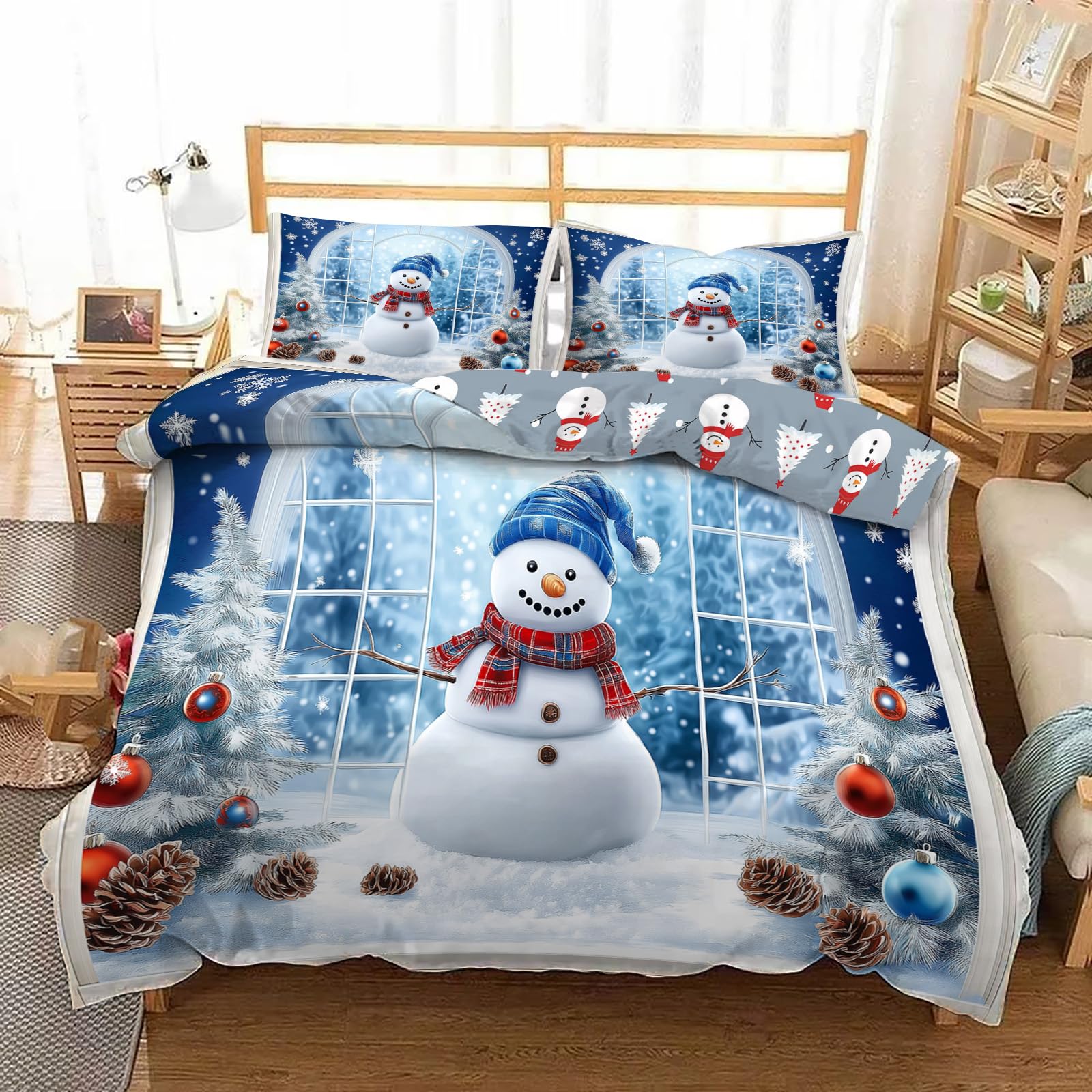 Parure de lit bonhomme de neige pour réchauffer le cœur des enfants en hiver