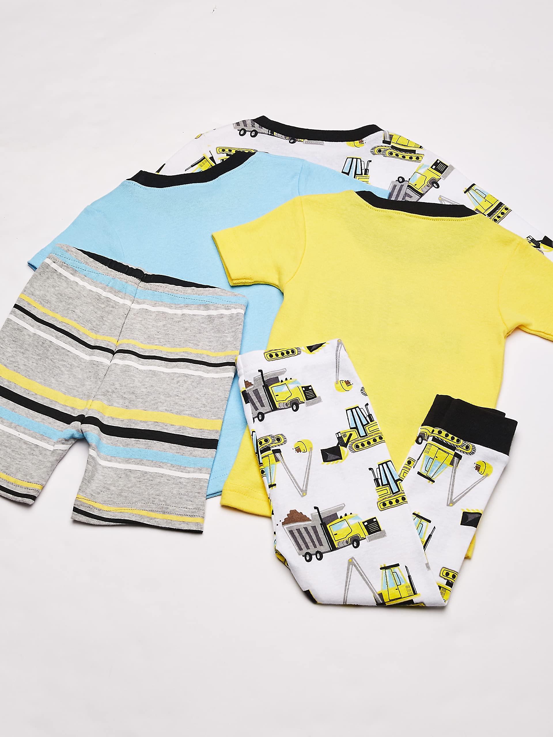 Carter's Boys' 5-Piece Cotton Snug-Fit Pajamas, Construction, 9 Months