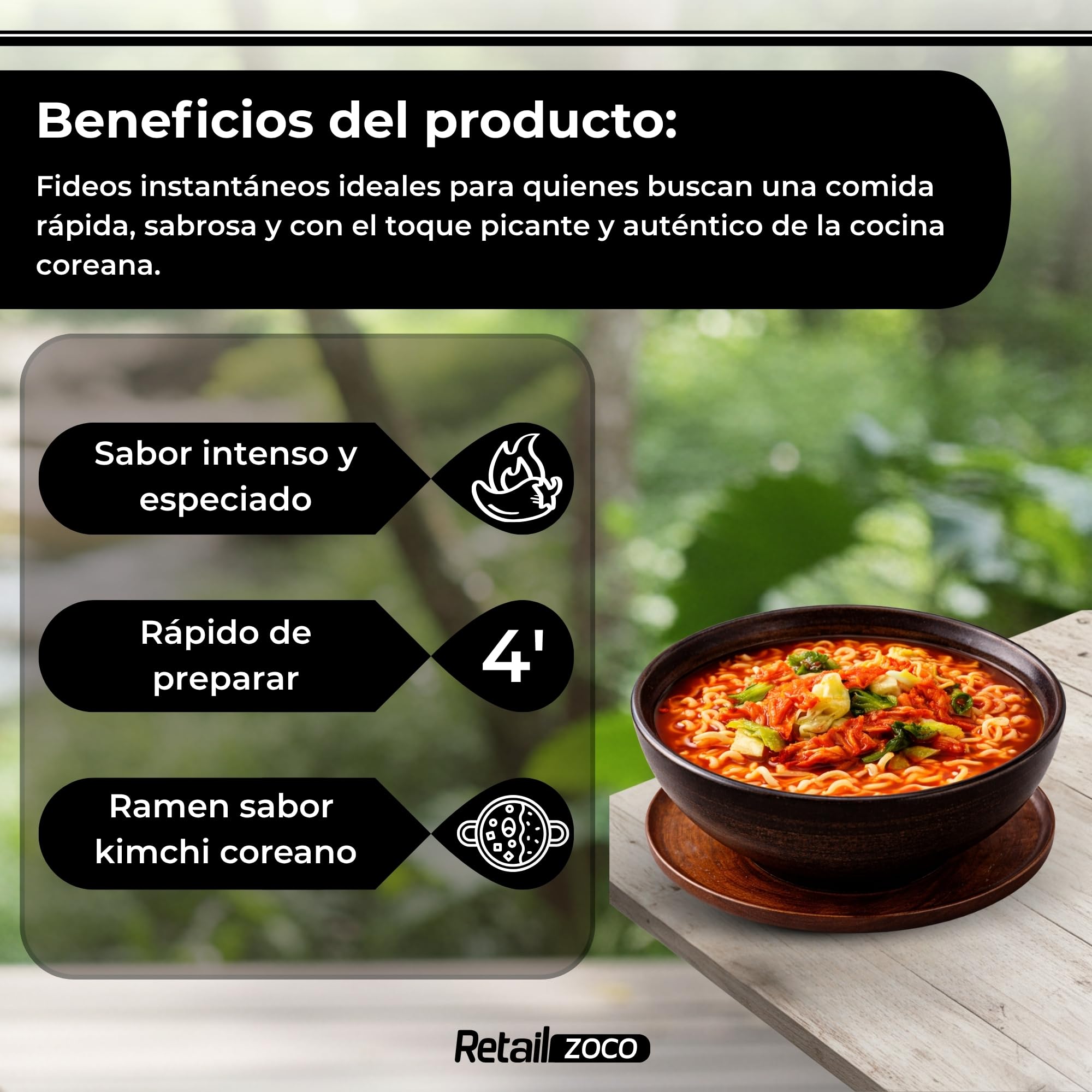 Ramen Picante Nong shin, Fideos Instantáneos Nong Shim Shin Ramyun, Instant Noodle Ramen Corea, Original Coreano, Agrega agua caliente y déjalo reposar durante 3 ó 4 minutos, 3 unidades de 75 g - imagen 3