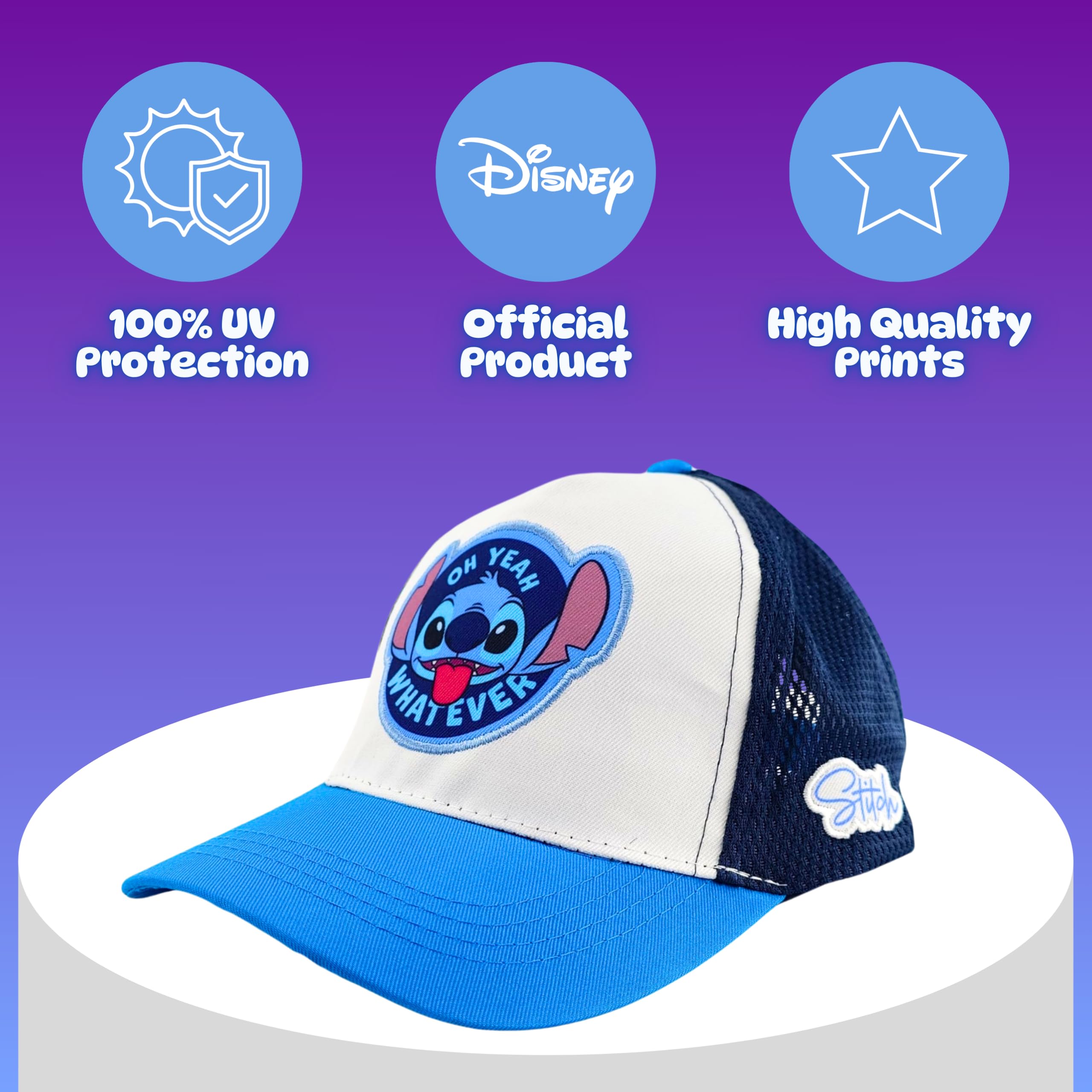 Disney Stitch Gorro para Niñas, Diseño Stitch y Angel Gorra de Beisbol Gorra de Verano Infantil, Regalo para Niñas y Adolescentes