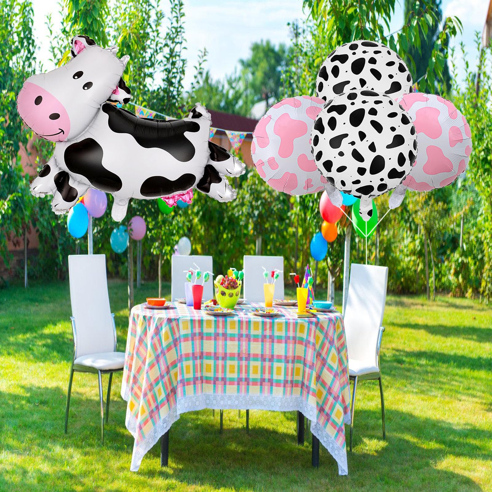 40 Zoll Kuhdruck-Zahl-Ballons Aus Alufolie – Cowboy/Cowgirl-Thema Für Partys & Deko