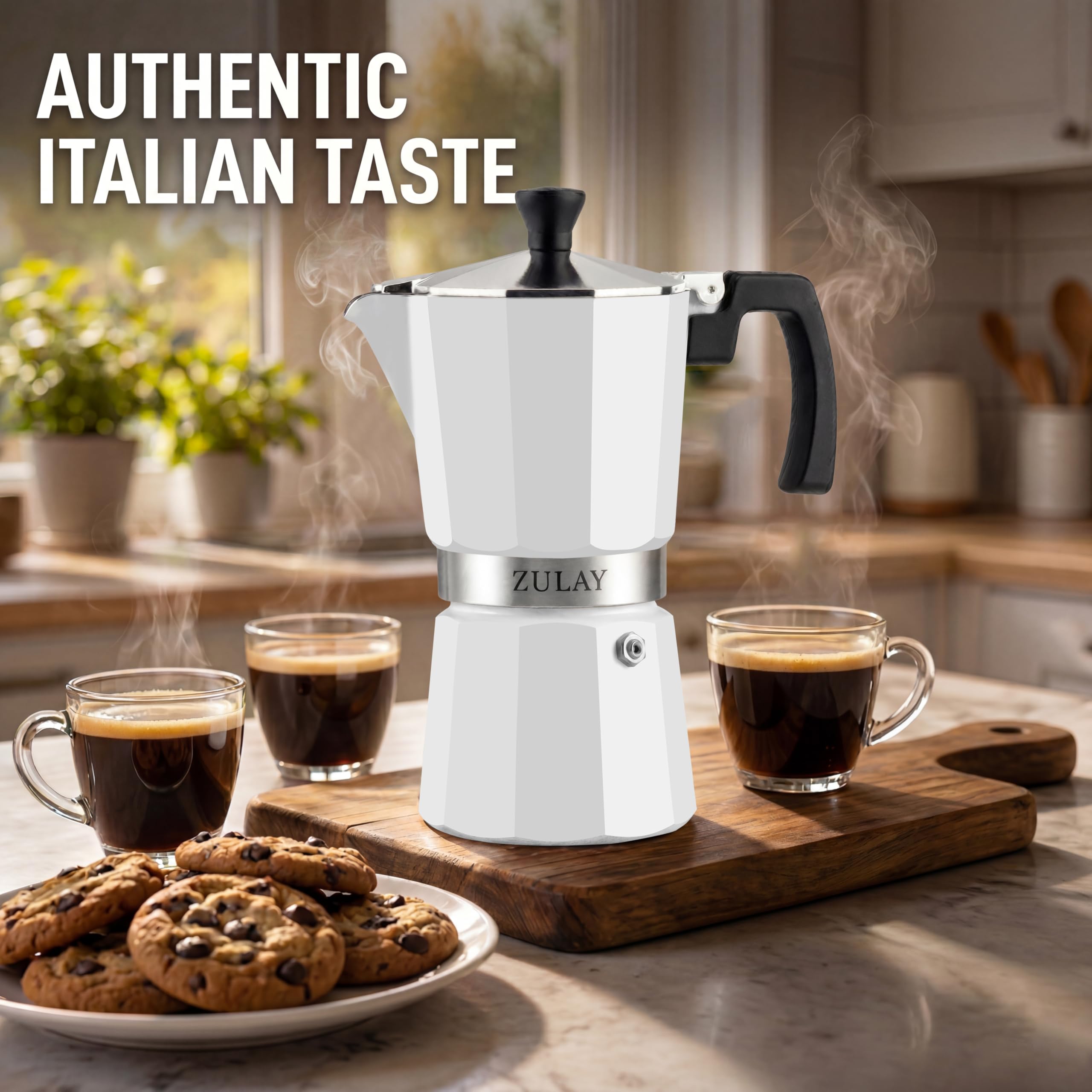 Mokaさん Amazon.com: Zulay Moka Pot Espresso Stovetop Coffee Maker - Leak