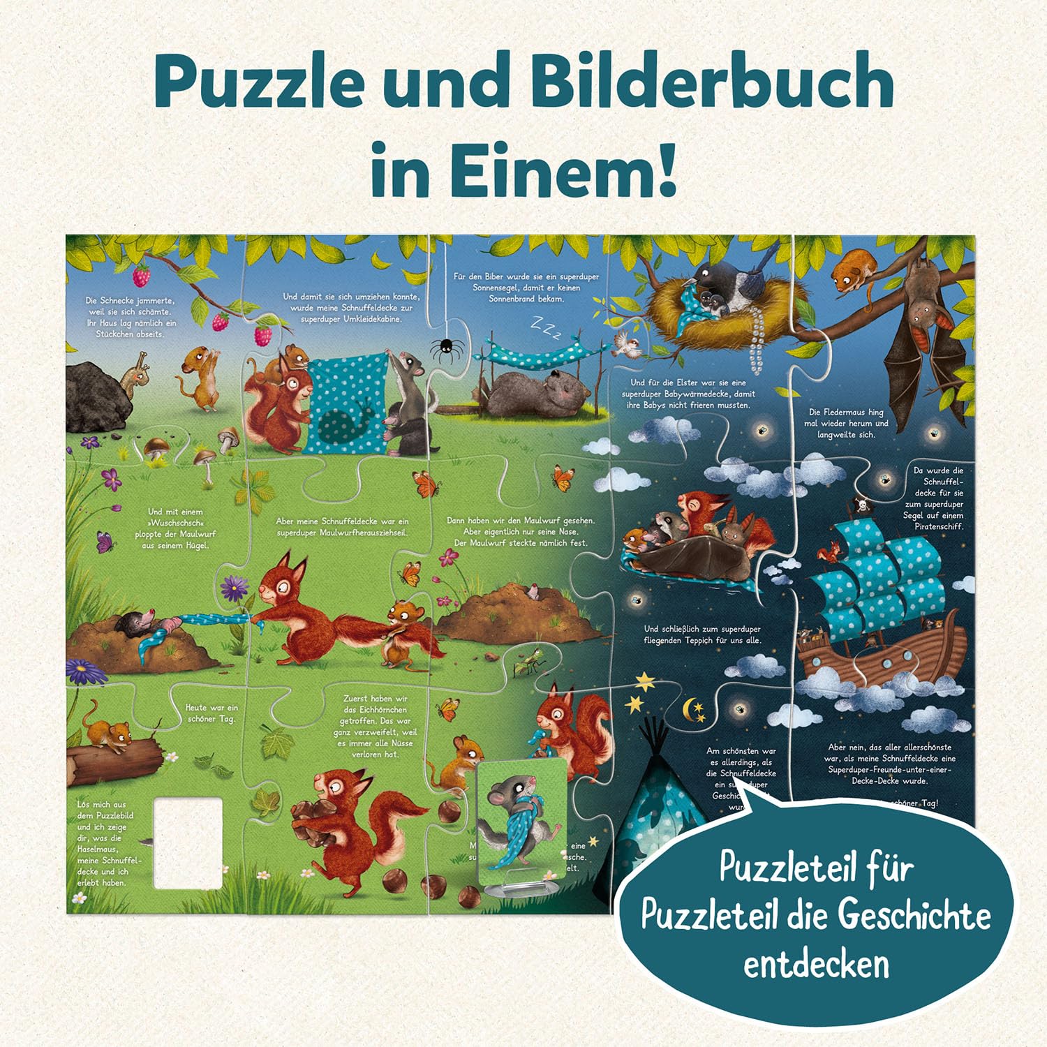 Franckh-Kosmos Mein Erstes Story-Puzzle: Der Kleine Siebenschläfer, 15-Piece Puzzle Game, Cardboard, Jigsaw, Classic, 3 - 6 Years - Image 4