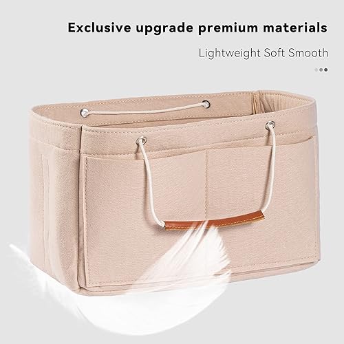 Miniatura 2 de Olunsu Purse Organizer Insert for Handbags Tote with Zipper Felt Bag Divider Keep Bag Shape Lightweight, 5 Sizes