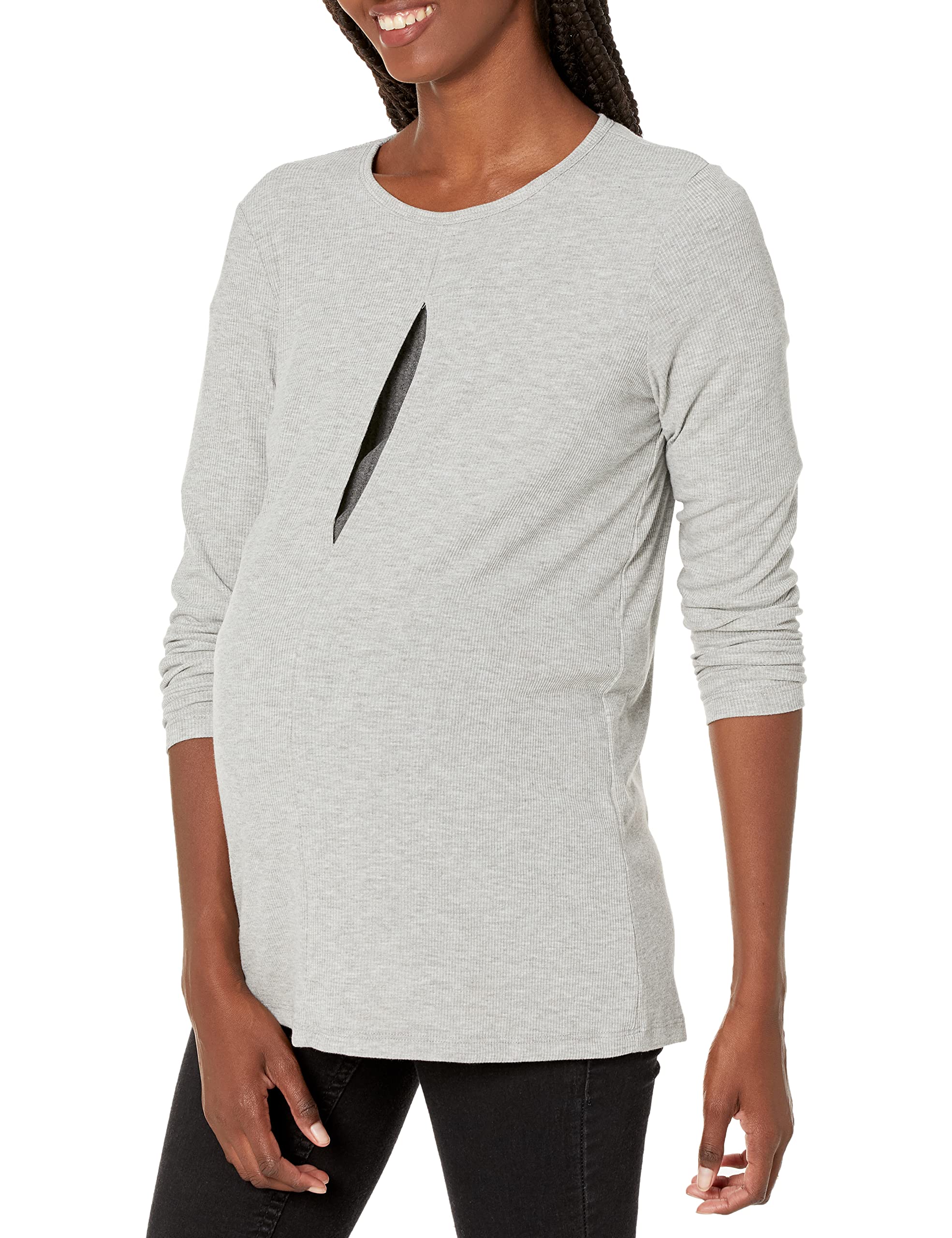 Everly Grey womens Tina Maternity and Nursing 2 Piece Long Sleeve Top Shirt