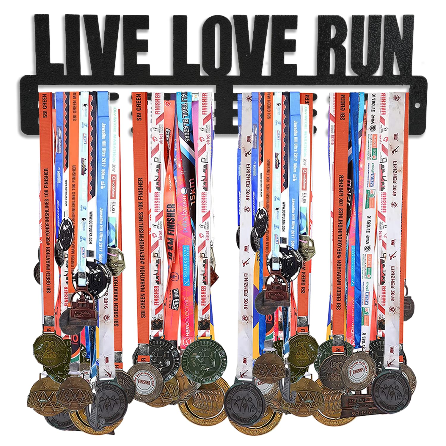 Seahz Artworks Medal Holder for Wall | Medal Hangers for Wall | Live Run Love Black Medal Holder Display Holds Upto 24-30 Medals (B0CJRN8VQF) Amazon Price History, Amazon Price Tracker