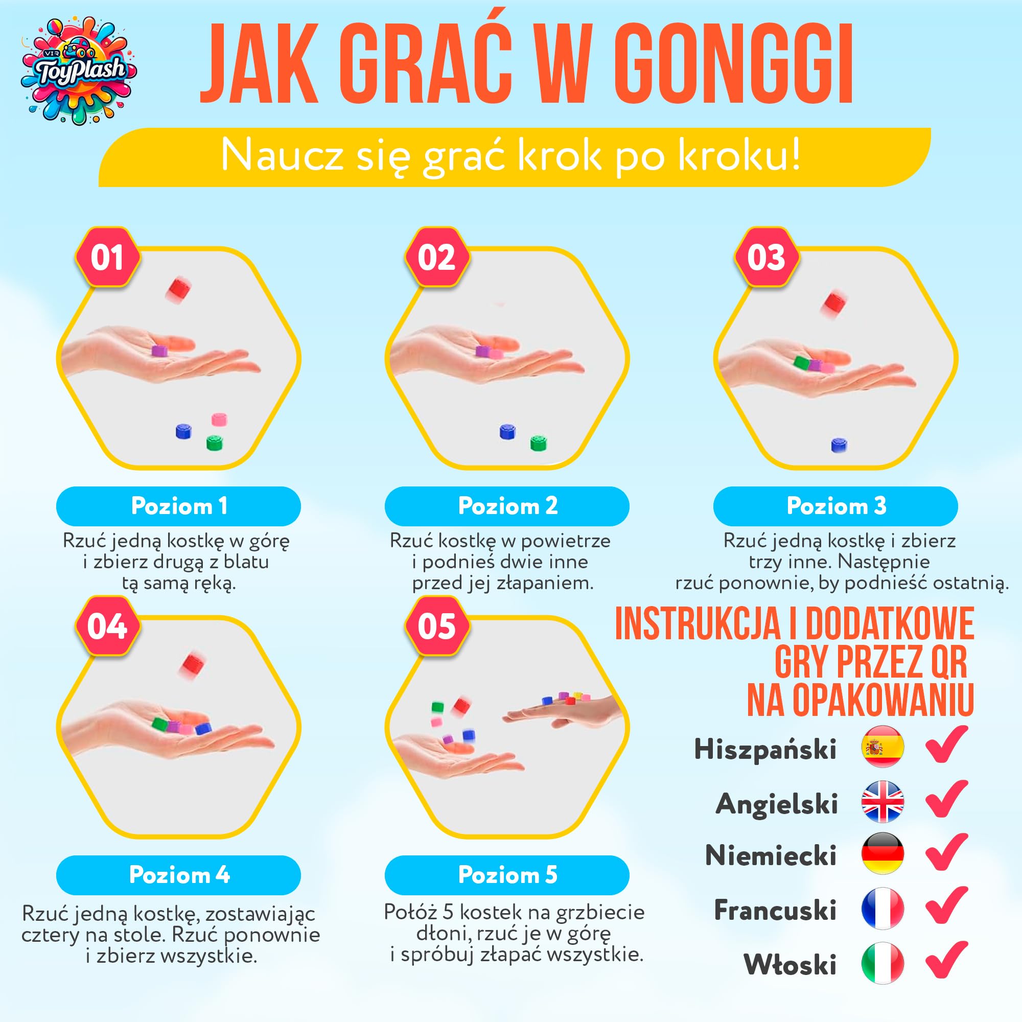 Zestaw 5 Oryginalnych Koreańskich Kamieni Gonggi - Kolorowe Elementy Gry Gong-gi - Tradycyjna Koreańska Gra Zręcznościowa dla Dzieci i Dorosłych (Etui)