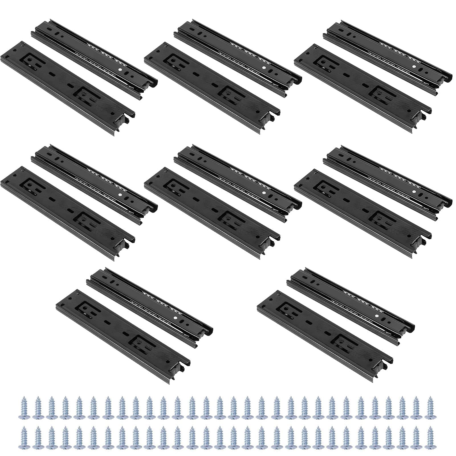 Glissières de tiroir 15,2 cm rails de placard extension complète 3 sections 16x