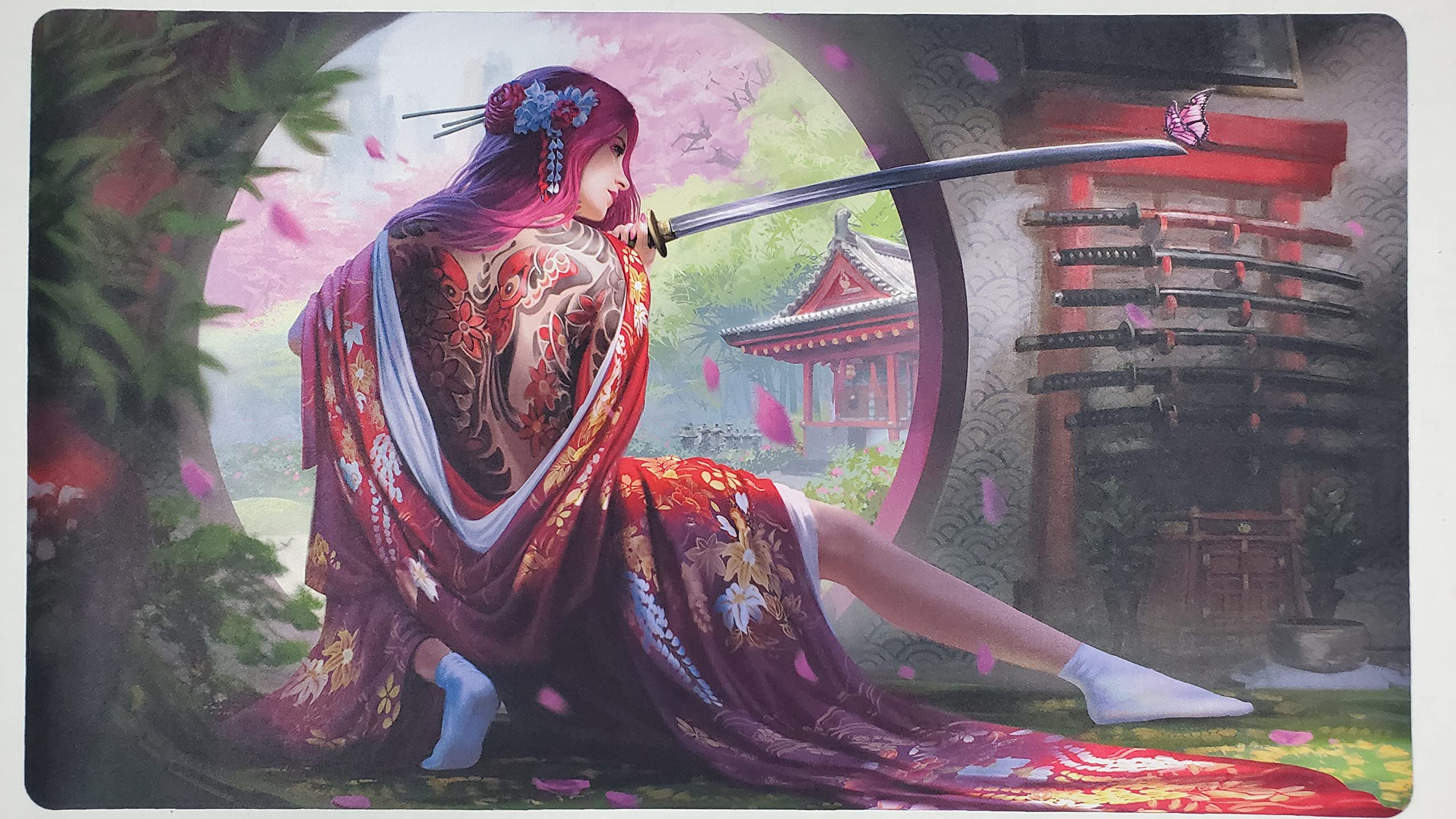 Amazon.co.jp: Fantasy North - バタフライ - TCG プレイマットと