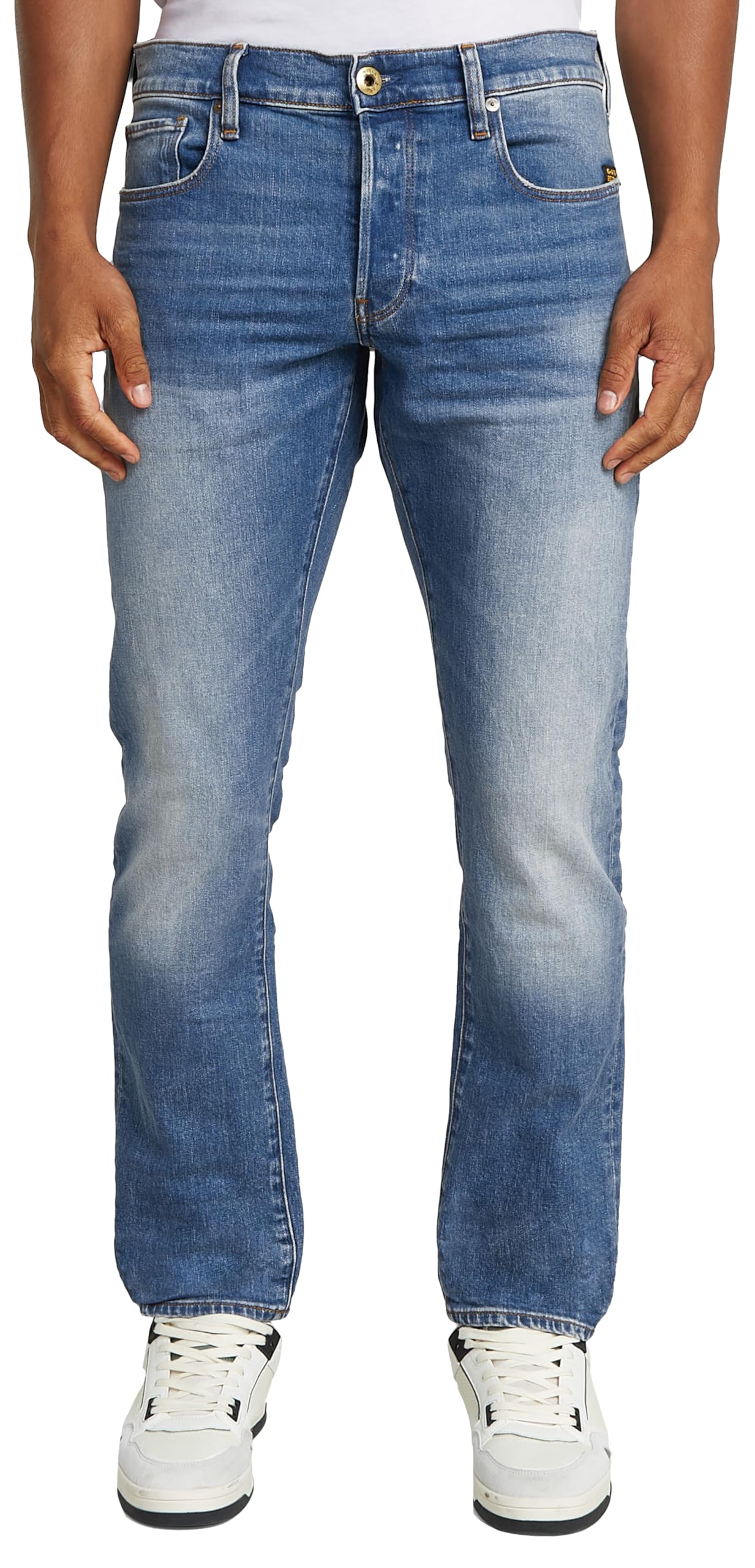 G-Star Men's 3301 Regular Tapered Jeans, Blue (worn in azure 51003-B631-A795), 32W / 30L