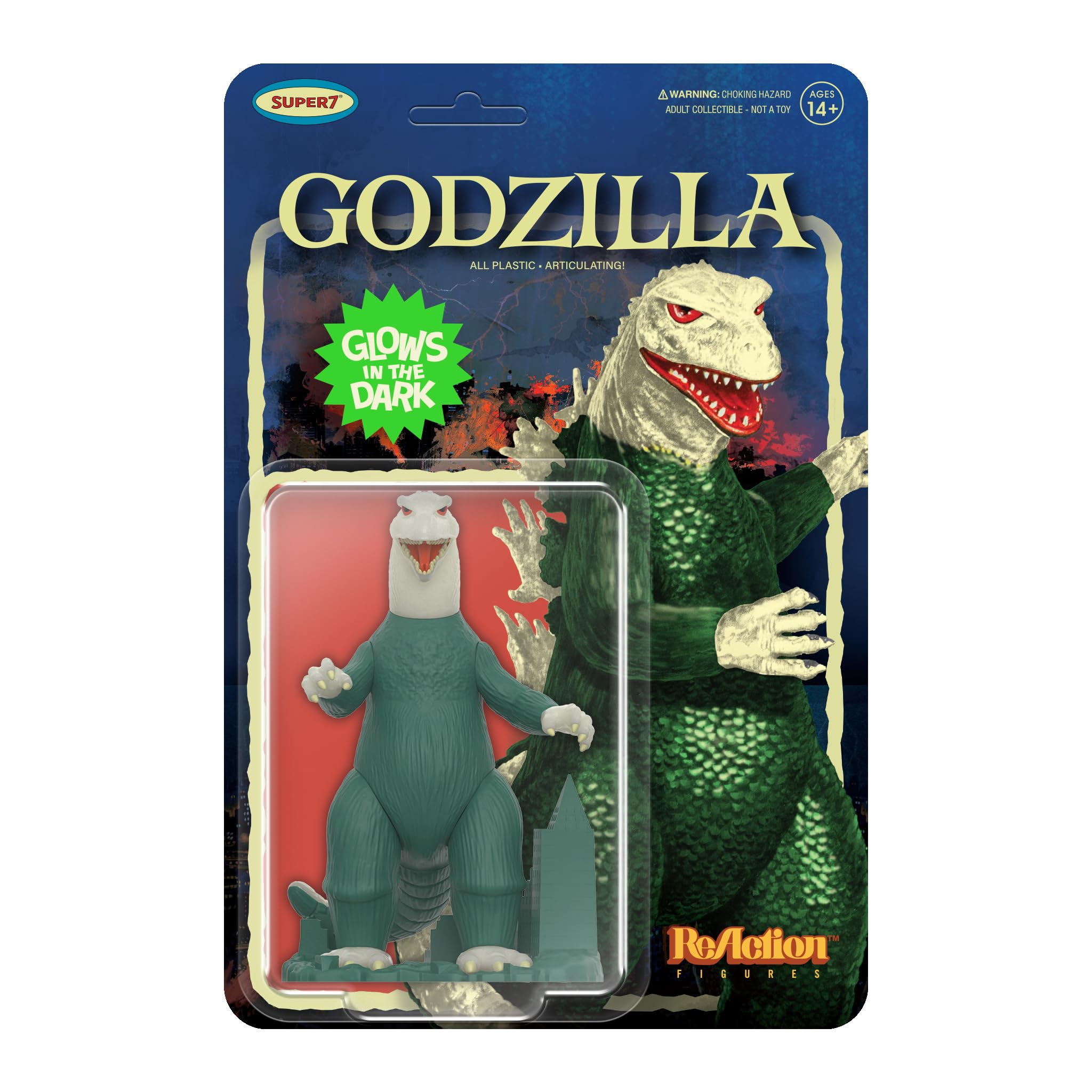 SUPER7 Toho Reaction Figures - Godzilla Model Kit (Glow) Action Figure
