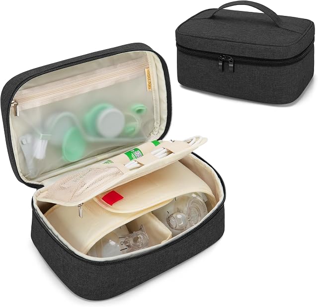 BAFASO Wearable Breast Pump Bag, Black | Compatible with Momcozy, Paruu and Most Hands Free Pump, Case for Wearable Breast Pump and Extra Parts, Bag Only