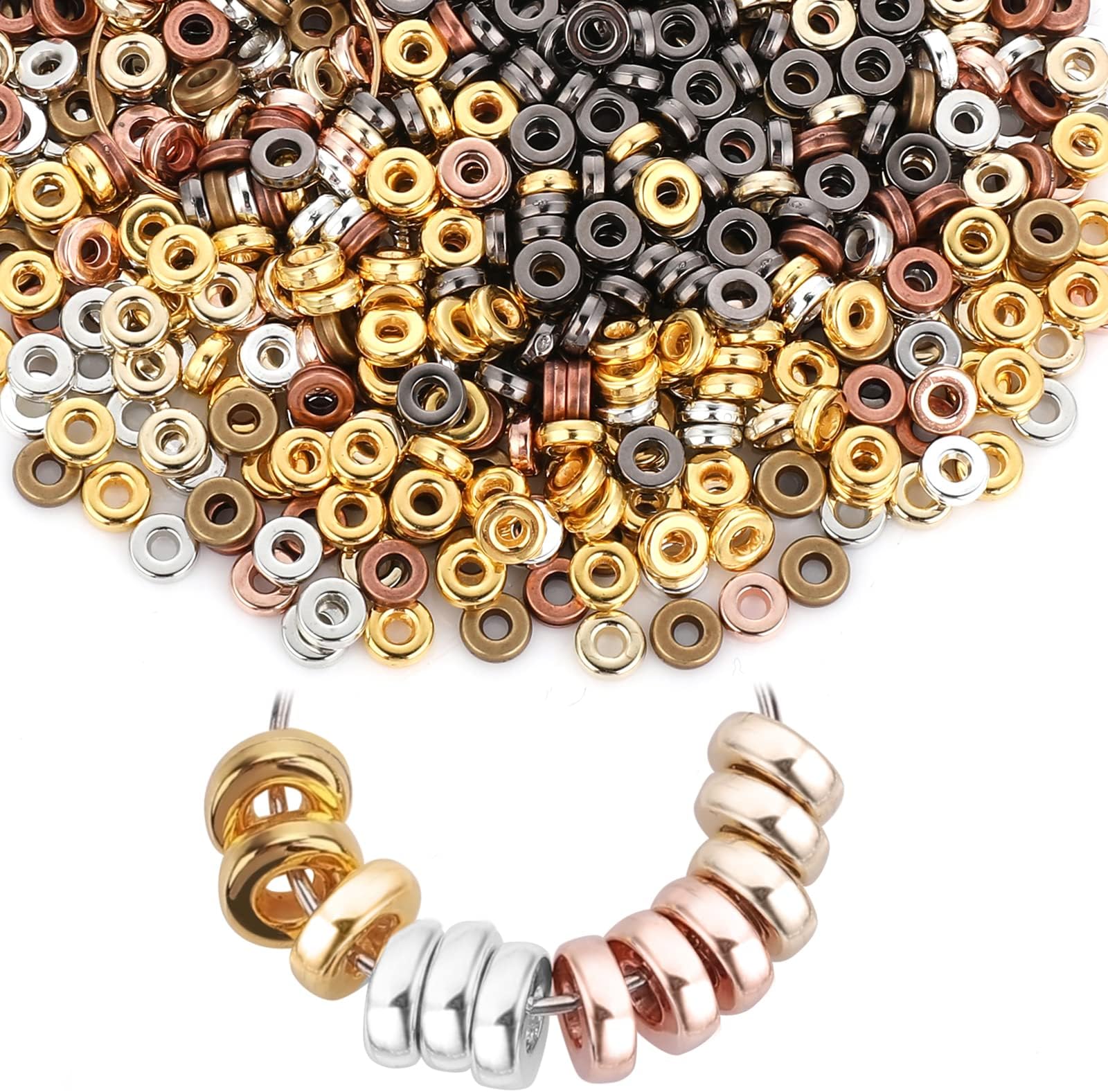 10 Perles 10mm Filigrane Doré Rond Metal Charms | Mercerie Center - Foto 7