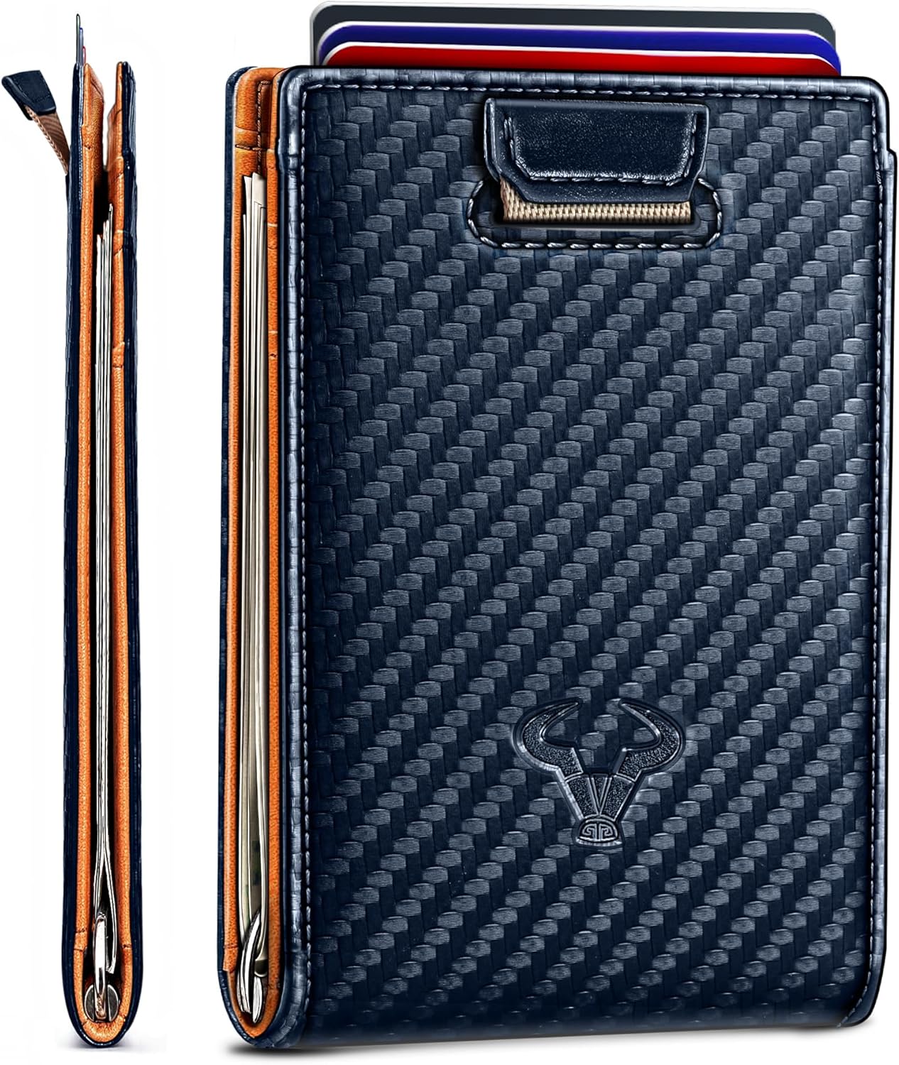 BULLIANT Men Wallet Airtag&Standard Use,Slim Front Pocket Wallet Money Clip for Gifg Men RFID Blocking 11Cards - Image 2