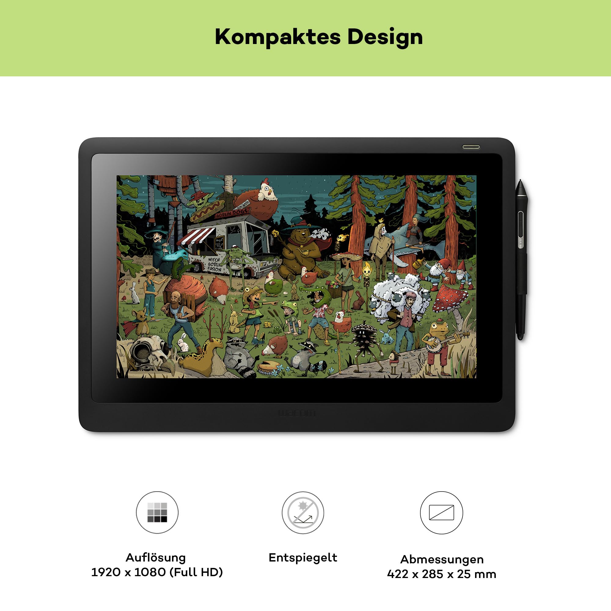 Wacom Cintiq 16 Kreativ-Stift-Display Tablet (zum Skizzieren 16" – Bild 3