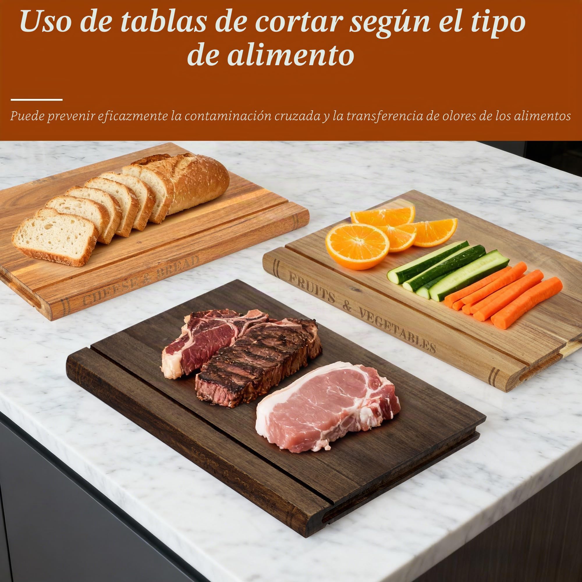 Nisorpa Juego de 3 tablas de cortar que parecen libros, tablas de cortar de madera con soporte para verduras, queso, pan y carne, tabla de cortar decorativa, juego de regalo