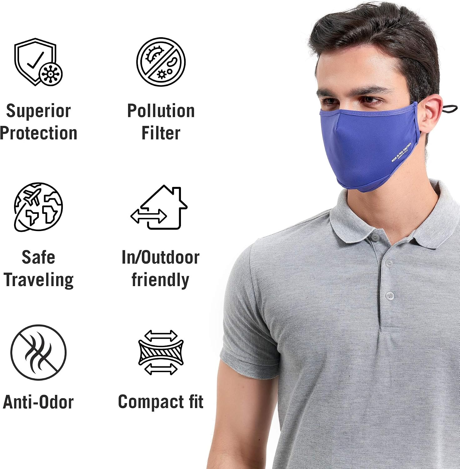 Kenneth Cole Face Mask with Smart Protection - The Perfect Mask that Fits Your Active Lifestyle