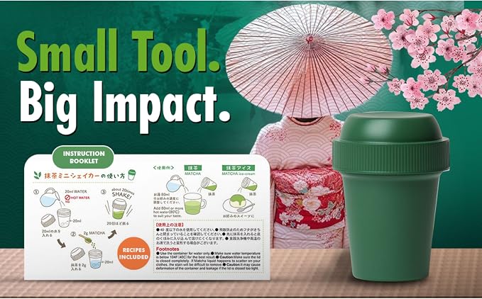 Mini Shaker compacto para Matcha y Hojicha 0.68 fl oz miniatura 8