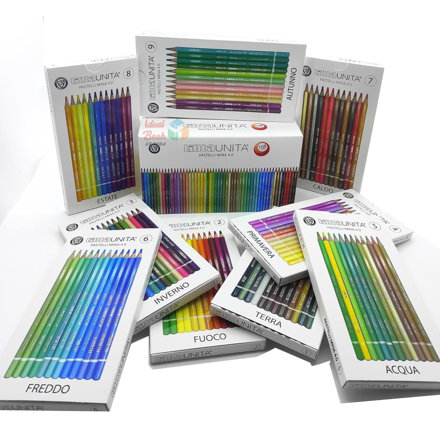 Tinta Unita Skyline Pastelli Mina 4.0 Valigetta 108 Colori