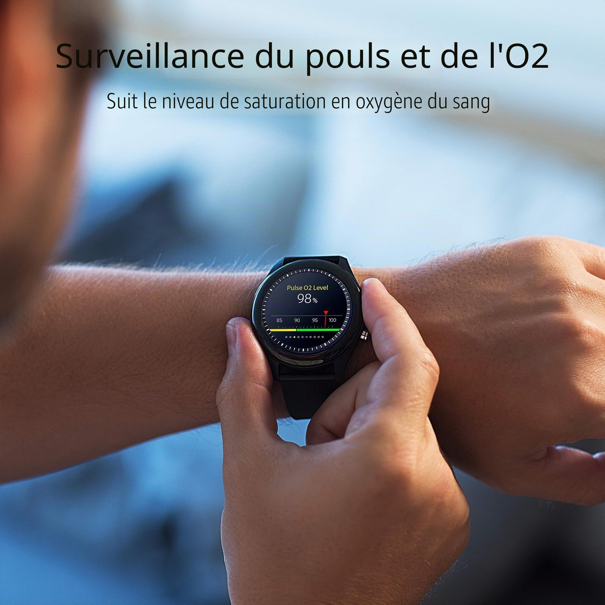 ASUS HC-A05 VivoWatch SP Montre connectée avec Suivi des Pas, Route, fréquence Cardiaque, Son, Calories, altimètre, étanche Noir