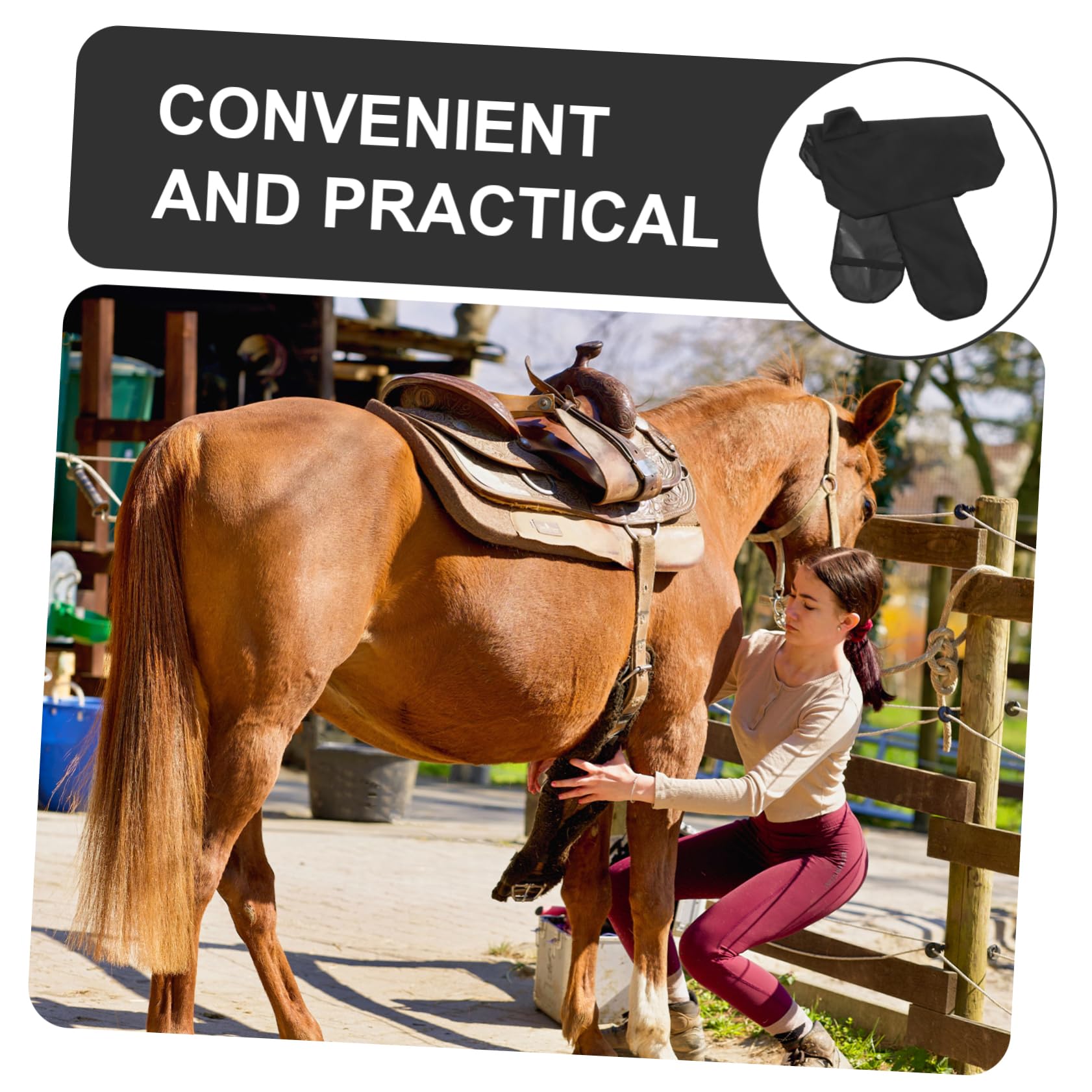 Funda Protectora para Protección Cómoda para Silla de Montar de Caballo Occidental Tela Oxford 600d Diseño Estilizado y Ajuste