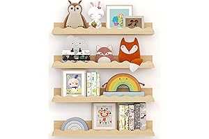 Wood Wall Bookshelf: Kid's Dreamy Storage for Books, Toys, and More