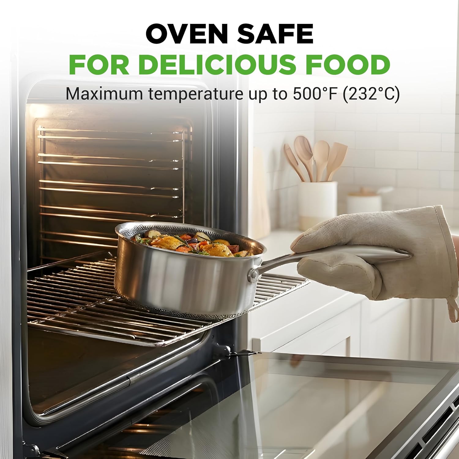 NutriChef 8-Piece Triply Cookware Set Stainless Steel - Triply Kitchenware Pots & Pans Set Kitchen Cookware, Non-Stick Coating - Sauce Pot, Stew Pot, Cooking Pot, Frying Pan, Lids - NC3PLY8Z