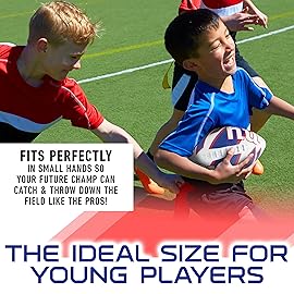 Franklin Sports NFL New York Giants Football - Youth Football - Mini 8.5 Rubber Ball - Perfect for Kids - Team Logos and Colors