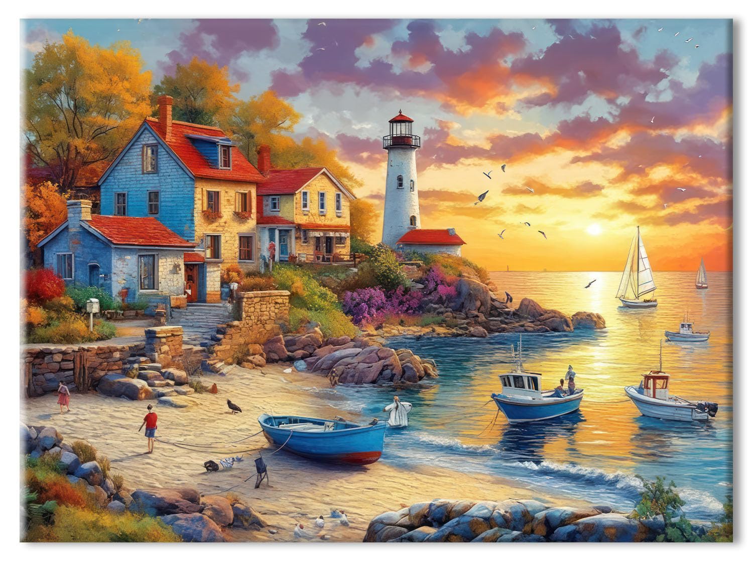 Puzzle 1000 Teile Landschaft Klassische Puzzle Erwachsene 70 X 50cm, 1000-Teile-Puzzle Geeignet als Wanddekoration und Geschenk mit 1:1-Poster und Geschenkbox