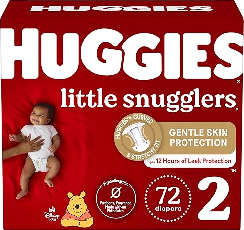Miniatura 39 de Huggies Pañales tamaño 4, pañales Little Snugglers para bebé, talla 4 (22-37 libras), 150 unidades (6 paquetes de 25), el embalaje puede variar