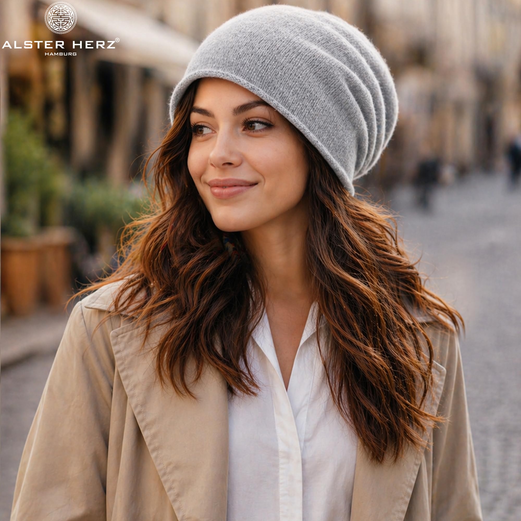 Kaschmir Mütze Damen – weiche Beanie Strickmütze Herren aus Kaschmir, warme Wintermütze, Geschenk zu Geburtstag & Weihnachten