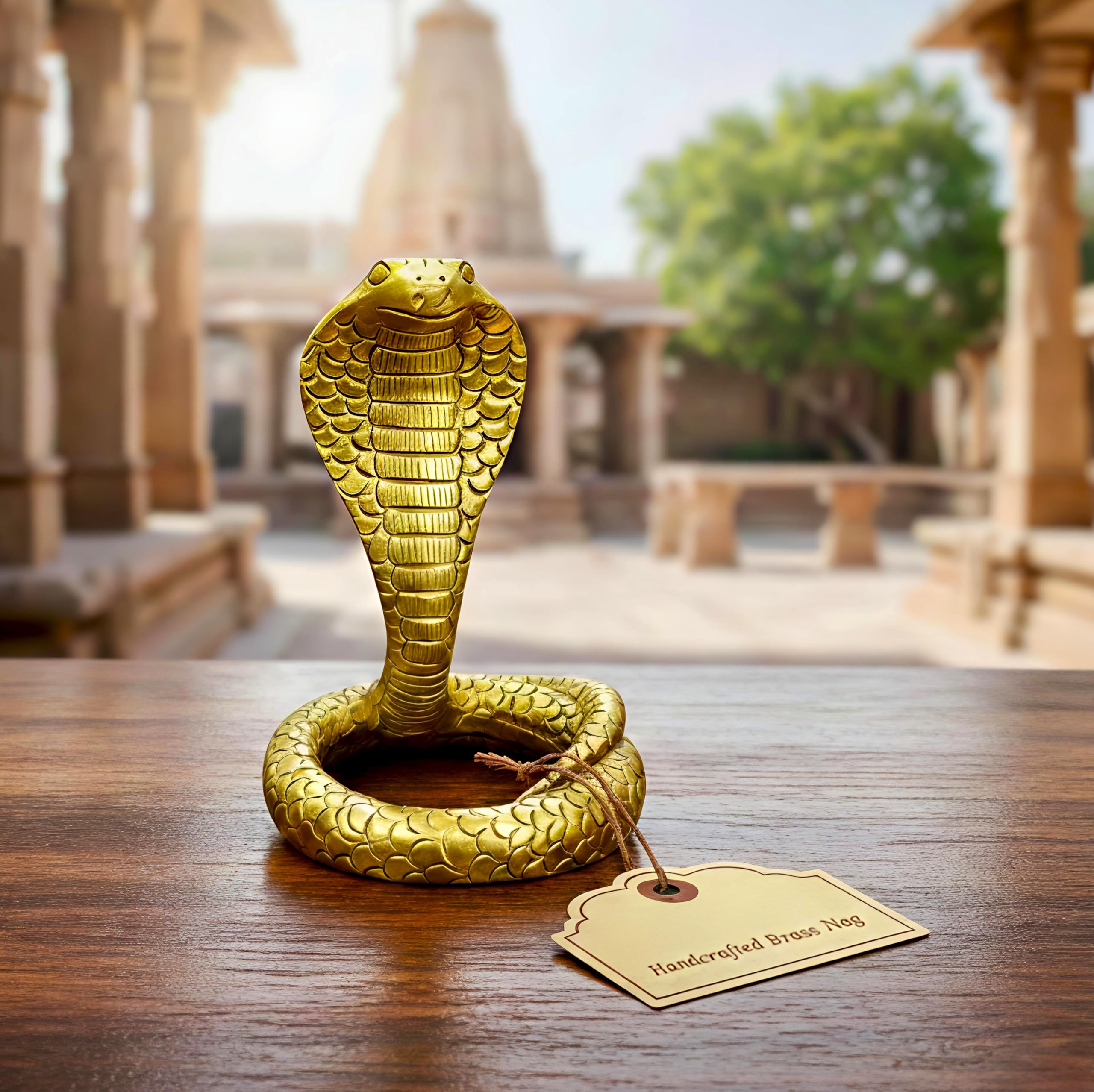 Solid Brass Religious Naag for Shivling | Handcrafted Shiv Nagaraj Vasuki Snake Idol for Puja, Mandir Décor, Vastu Protection & Nag Panchami (Small)-image-29