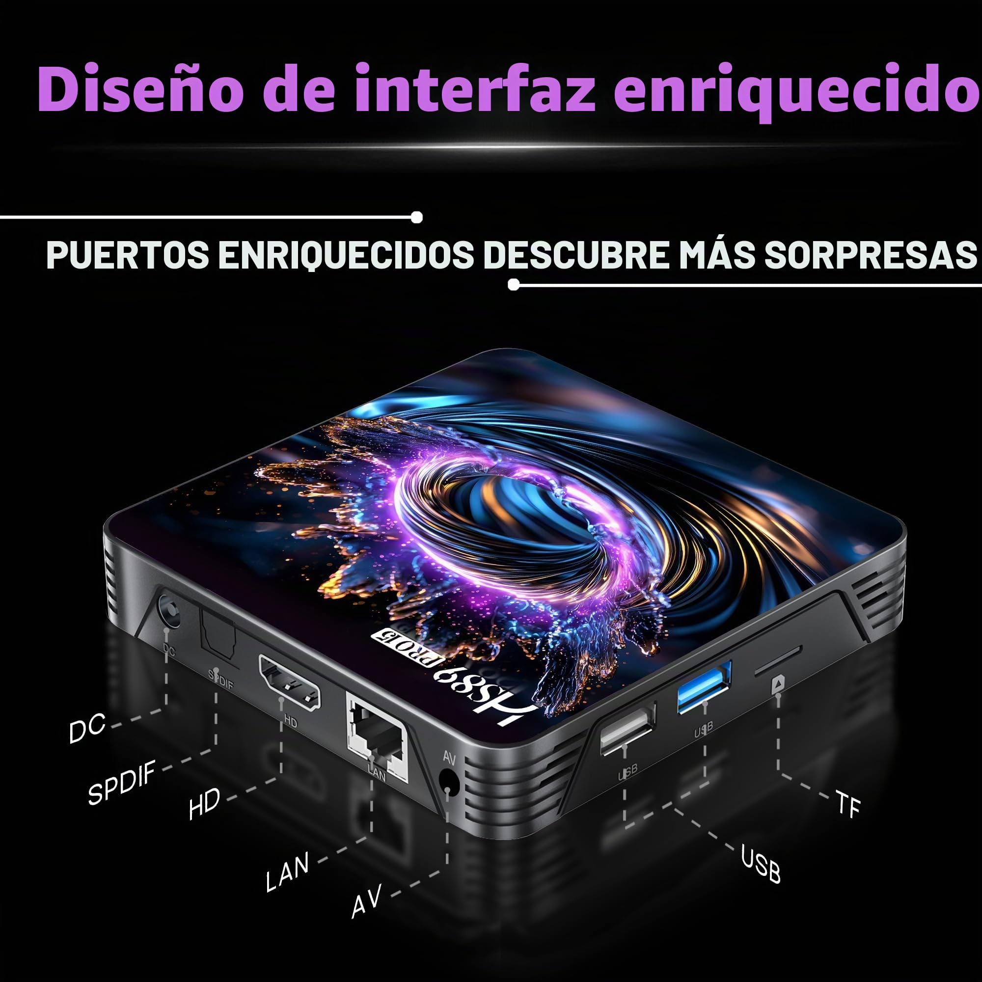 Android TV Box 14.0, 4GB RAM 32GB ROM RK3539 Quad-Core, Dual WiFi 6, 4K | Bluetooth 5.4,Android Box Supports 64GB Micro SD,Voice Remote,USB 2.0/USB 3.0, 10/100M Ethernet