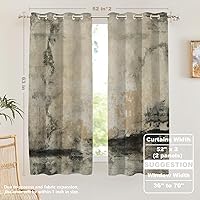 Vista 412 de Cenefas de cocina modernas con patrón de cobre marrón dorado para ventanas, cenefas opacas abstractas de marcas de arañazos y cortinas opacas