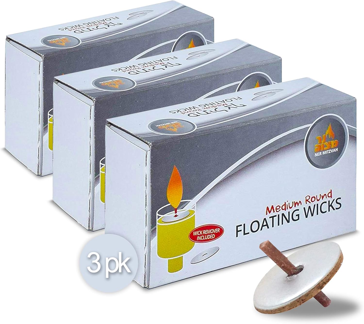 Round Floating Wicks 150 Count (Approx.), Medium Sized