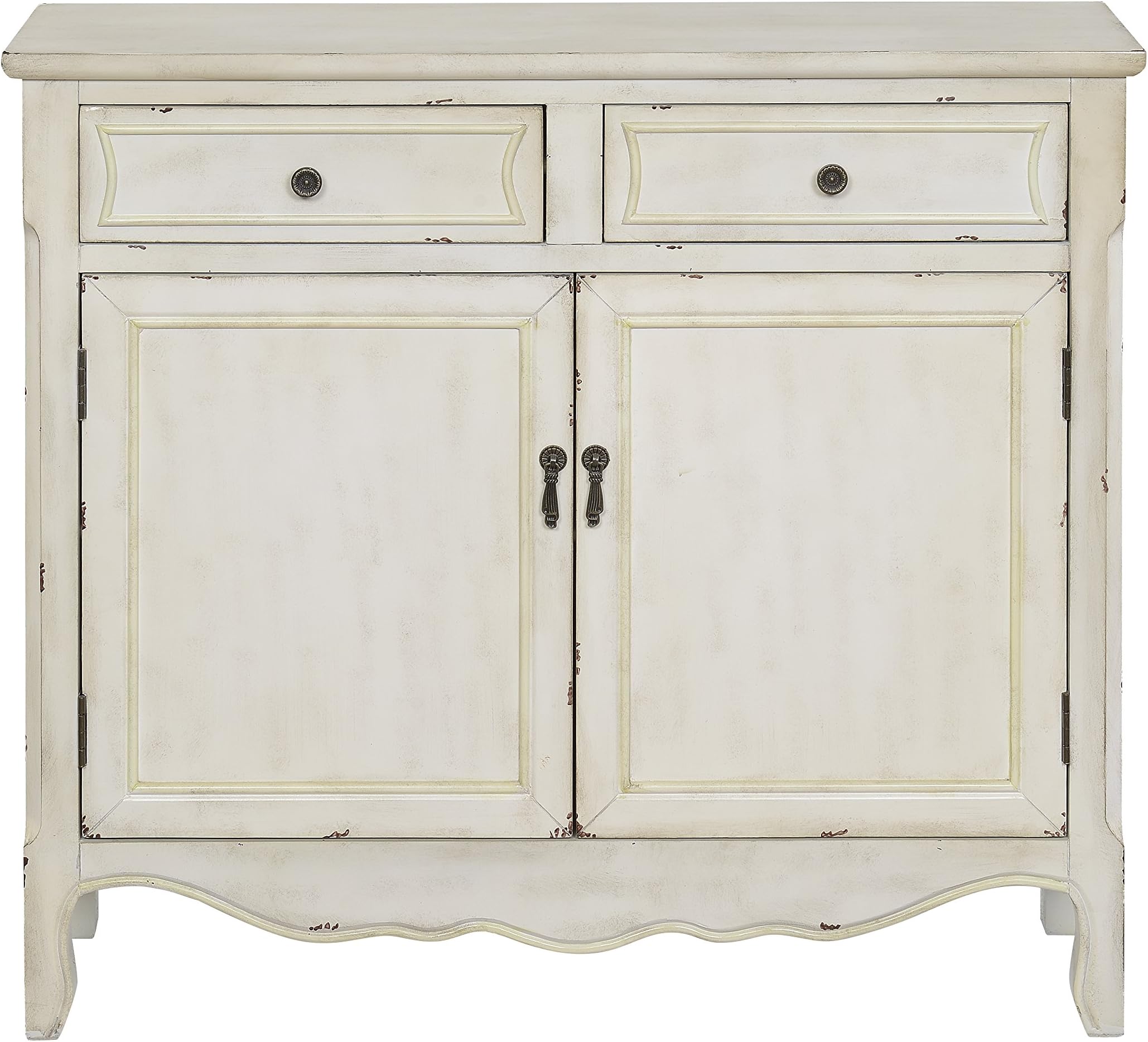 Console Cupboard, Jaxson Weathered White Finish